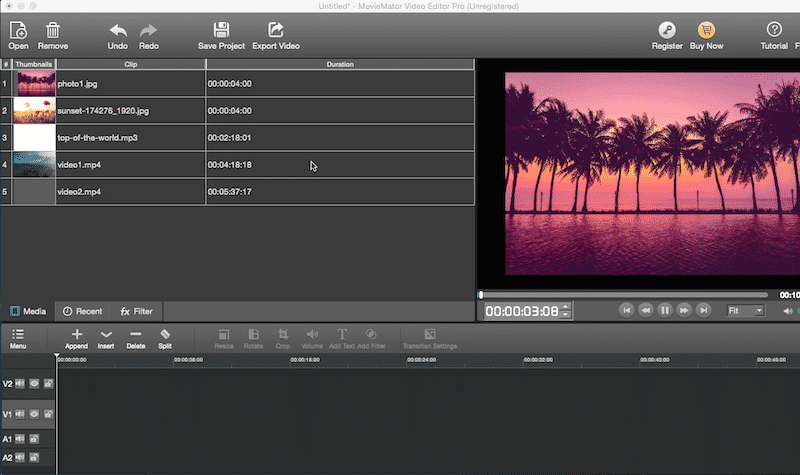 edit home movie video