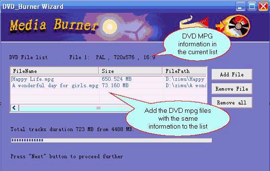 video burn DVD mpg