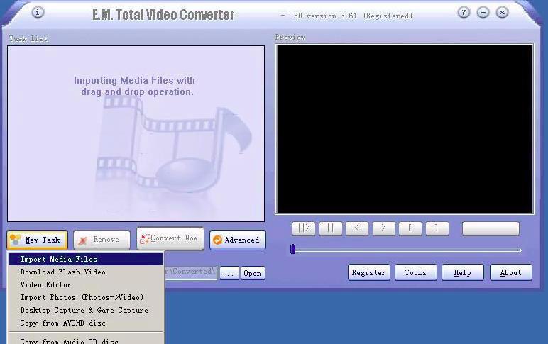 Total Video Converter burn video to DVD SVCD VCD CD Blu ray